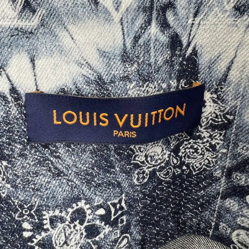 Louis Vuitton Louis Vuitton Blue Cotton Men's Shirt 0089 Size L / US 10 / IT 46 - 3 Thumbnail