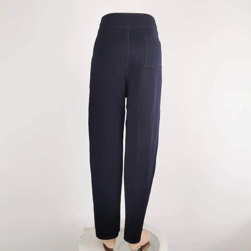 Louis Vuitton Louis Vuitton Blue Wool Logo Casual Pants 0089 Size 23" - 5 Thumbnail