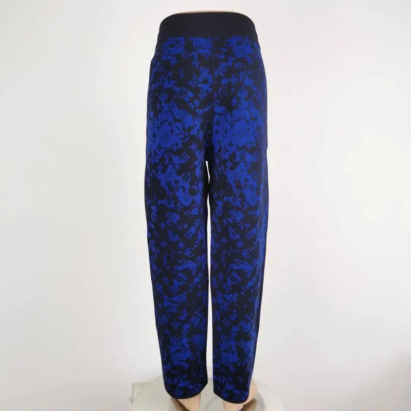 Louis Vuitton Louis Vuitton Blue Wool Logo Casual Pants 0089 Size 23" - 2 Thumbnail