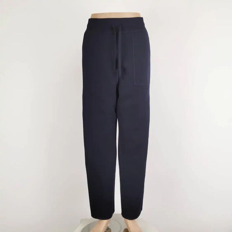 Louis Vuitton Louis Vuitton Blue Wool Logo Casual Pants 0089 Size 23" - 3 Thumbnail