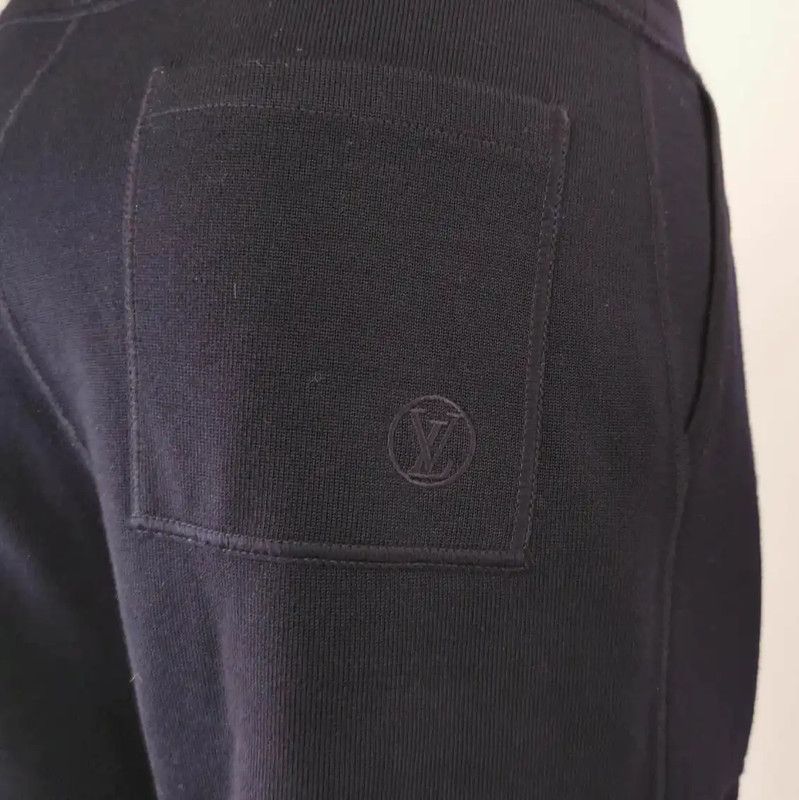 Louis Vuitton Louis Vuitton Blue Wool Logo Casual Pants 0089 Size 23" - 6 Thumbnail