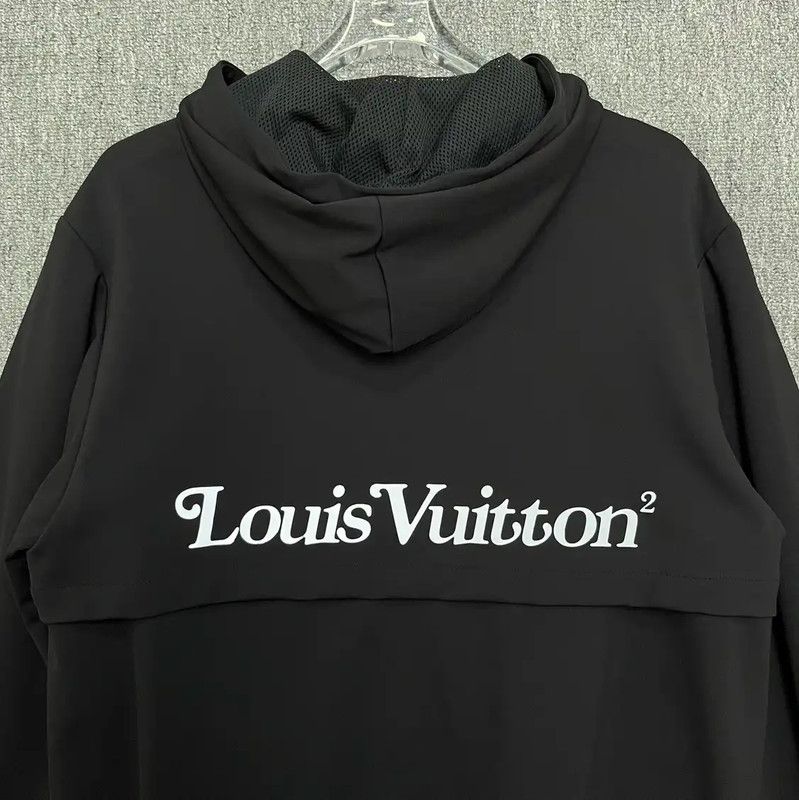 Louis Vuitton Louis Vuitton Black Nylon Hooded Jacket 0089 Size L / US 10 / IT 46 - 4 Thumbnail