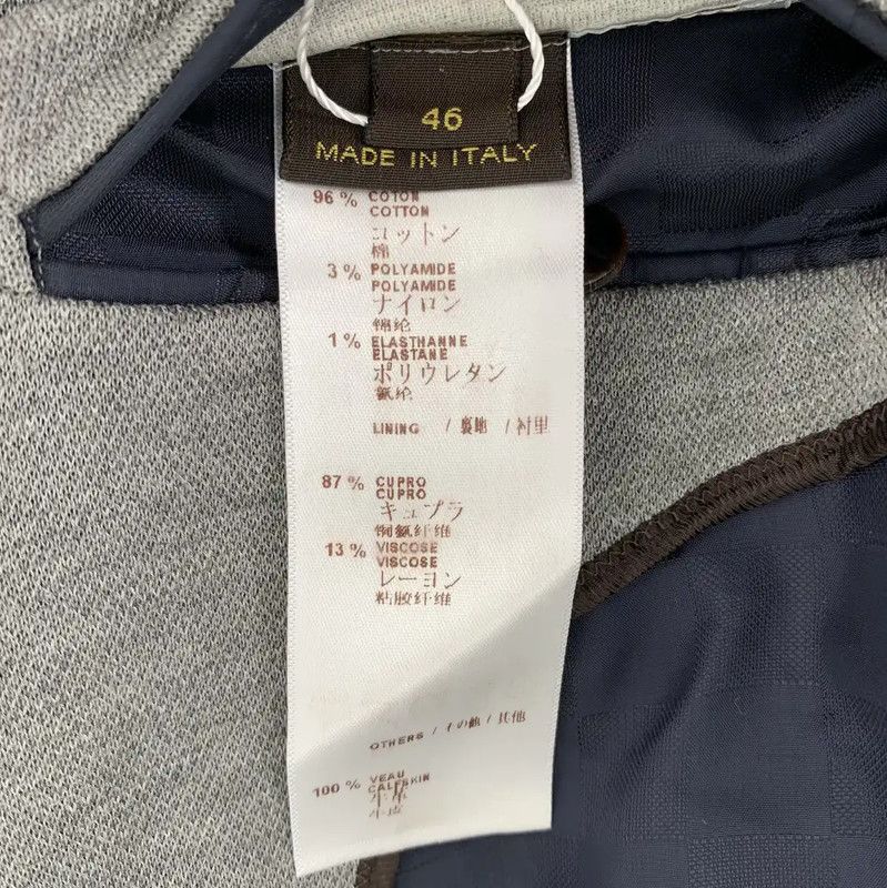 Louis Vuitton Louis Vuitton Gray Cotton Men's Jacket 0089 Size S / US 4 / IT 40 - 6 Thumbnail