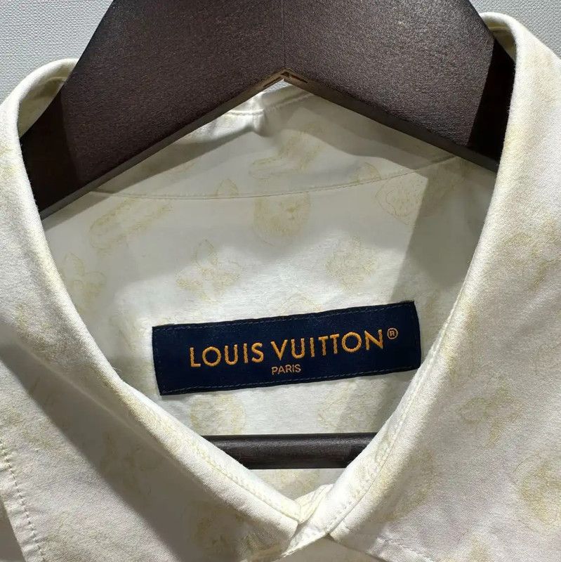 Louis Vuitton Louis Vuitton Men's White Polyester Shirt 0089 Size M / US 6-8 / IT 42-44 - 3 Thumbnail