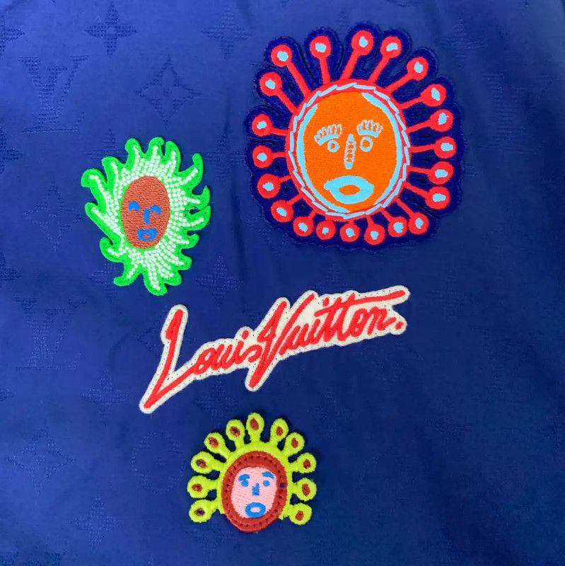 Louis Vuitton Louis Vuitton Blue Logo Hooded Jacket 0089 Size ONE SIZE - 5 Thumbnail