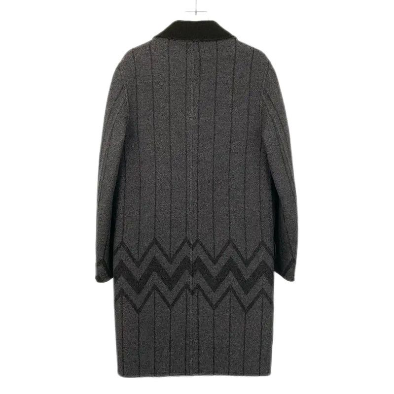 Louis Vuitton Louis Vuitton Men's Gray Wool Coat 0089 Size L / US 10 / IT 46 - 2 Thumbnail