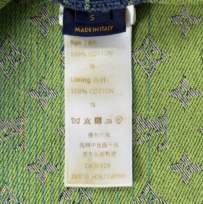 Louis Vuitton Louis Vuitton Green Cotton Men's Shirt 0089 Size S / US 4 / IT 40 - 4 Thumbnail