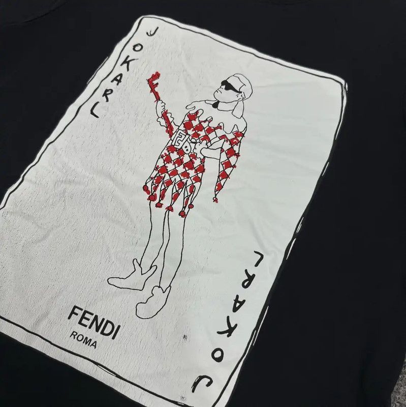 Fendi Fendi Men's Black Cotton T-Shirt with Graphic 0089 Size US M / EU 48-50 / 2 - 3 Thumbnail