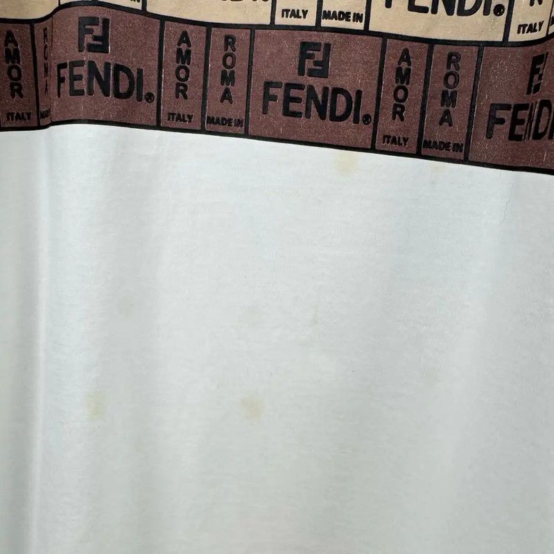 Fendi Fendi Summer White Logo T-Shirt for Men 0089 Size US XL / EU 56 / 4 - 5 Thumbnail