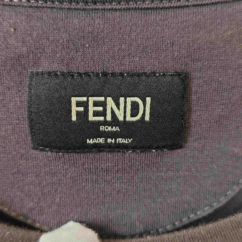 Fendi Fendi Gray Cotton Men's T-Shirt with Graphics 0089 Size US M / EU 48-50 / 2 - 3 Thumbnail