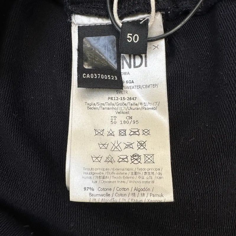 Fendi Fendi Black Cotton Monster Print Long Sleeve Sweatshirt 0089 Size US XL / EU 56 / 4 - 8 Thumbnail