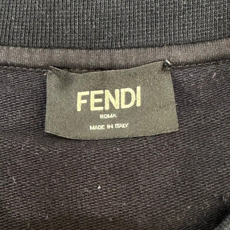 Fendi Fendi Black Cotton Monster Print Long Sleeve Sweatshirt 0089 Size US XL / EU 56 / 4 - 7 Thumbnail