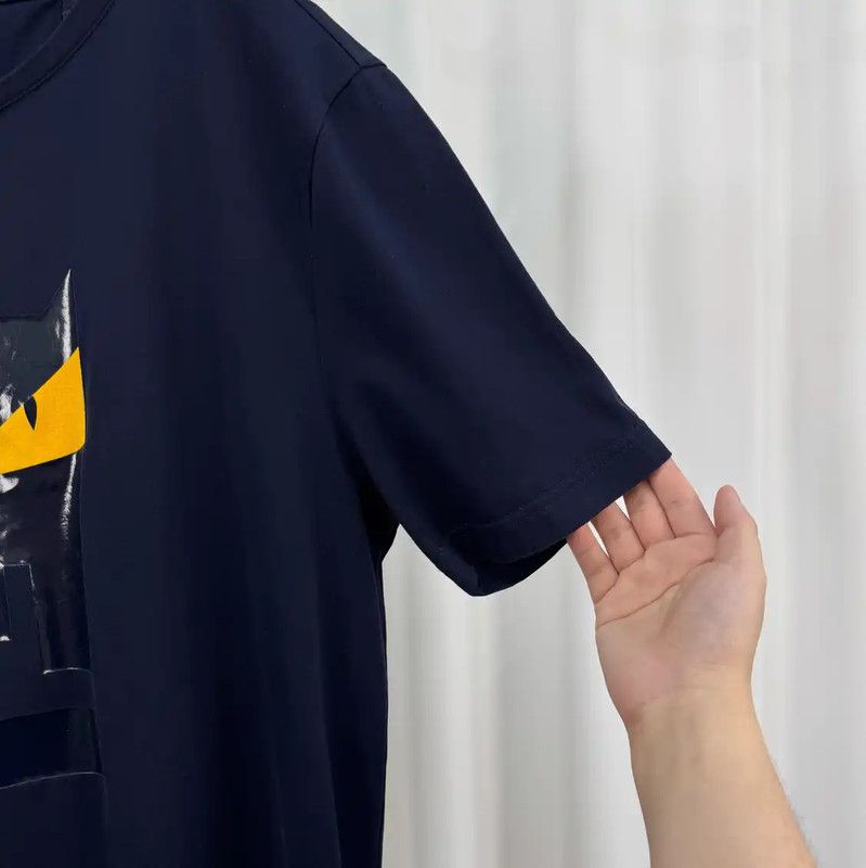 Fendi Fendi Summer Dark Blue Monster Print T-shirt 0089 Size US XXL / EU 58 / 5 - 4 Thumbnail