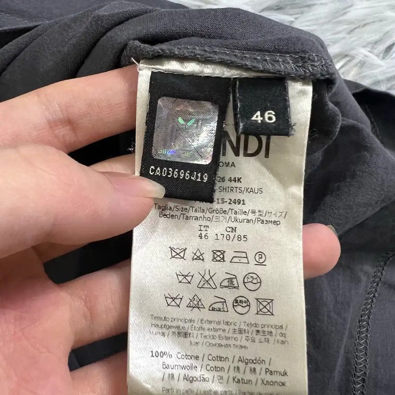 Fendi Fendi Black Cotton Men's T-Shirt with Colorful Design 0089 Size US M / EU 48-50 / 2 - 4 Thumbnail