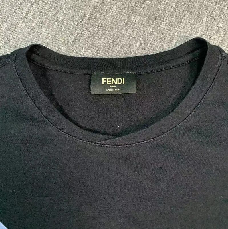 Fendi Fendi Black Cotton Men's T-shirt 0089 Size US S / EU 44-46 / 1 - 3 Thumbnail