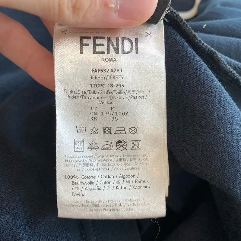 Fendi Fendi Black Cotton Graphic T-Shirt for Men 0089 Size US M / EU 48-50 / 2 - 5 Thumbnail