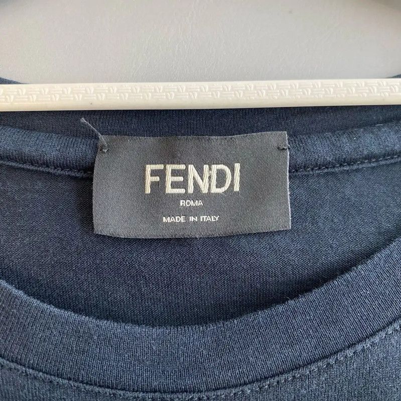Fendi Fendi Black Cotton Graphic T-Shirt for Men 0089 Size US M / EU 48-50 / 2 - 3 Thumbnail