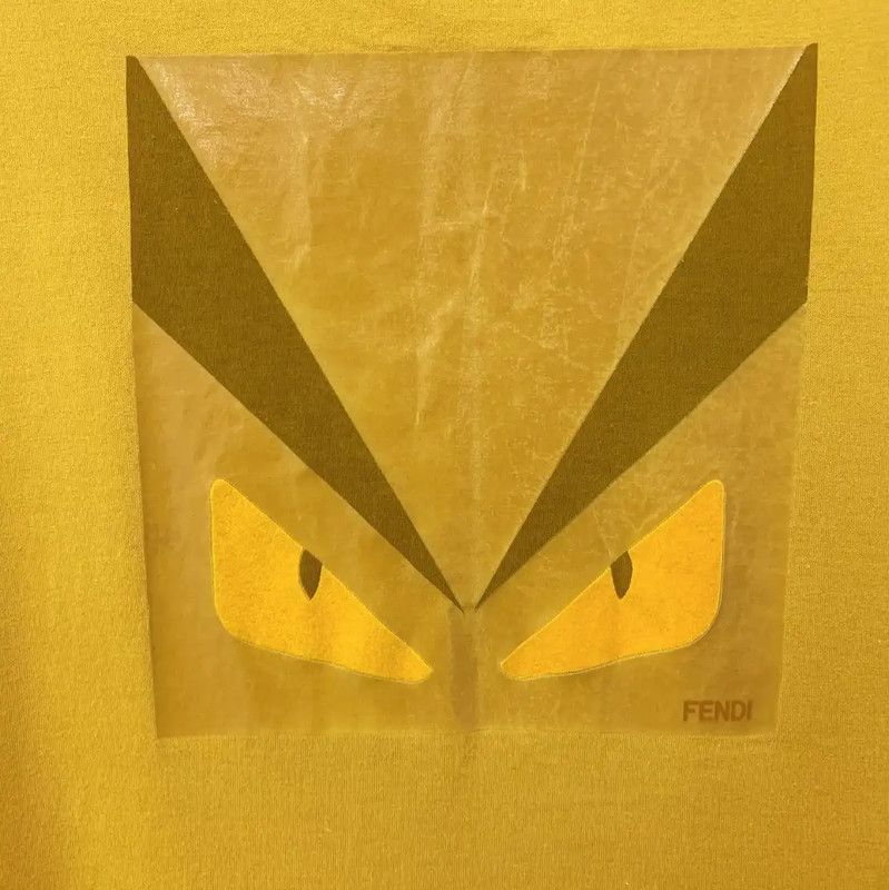 Fendi Fendi Yellow Cotton Men's T-Shirt 0089 Size US XS / EU 42 / 0 - 6 Thumbnail