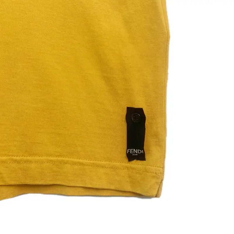 Fendi Fendi Yellow Cotton Men's T-Shirt 0089 Size US XS / EU 42 / 0 - 5 Thumbnail