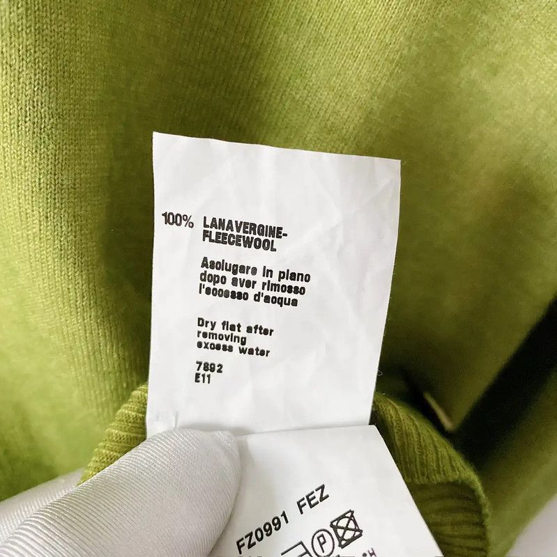 Fendi Fendi Green Wool Men's Knit Sweater 0089 Size US M / EU 48-50 / 2 - 8 Thumbnail