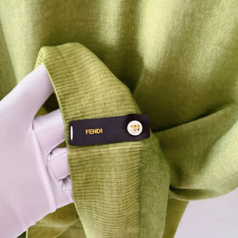 Fendi Fendi Green Wool Men's Knit Sweater 0089 Size US M / EU 48-50 / 2 - 5 Thumbnail