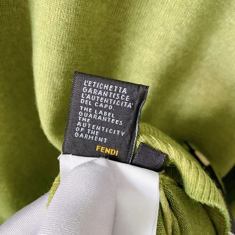 Fendi Fendi Green Wool Men's Knit Sweater 0089 Size US M / EU 48-50 / 2 - 9 Thumbnail