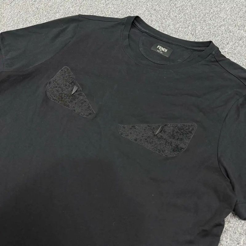 Fendi Fendi Black Cotton Men's T-Shirt 0089 Size US M / EU 48-50 / 2 - 3 Thumbnail