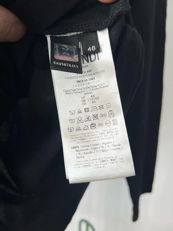 Fendi Fendi Black Long Sleeve Shirt with Monster Print 0089 Size US S / EU 44-46 / 1 - 5 Thumbnail