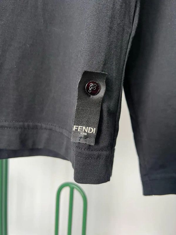 Fendi Fendi Black Long Sleeve Shirt with Monster Print 0089 Size US S / EU 44-46 / 1 - 3 Thumbnail