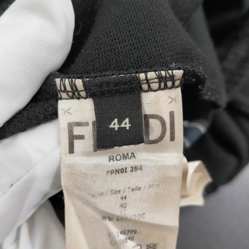 Fendi Black Cotton Casual Pants for Men 0089