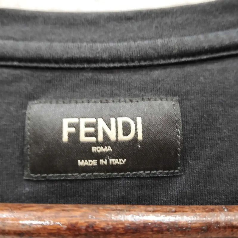 Fendi Fendi Black Cotton Short Sleeve T-Shirt 0089 Size US L / EU 52-54 / 3 - 4 Thumbnail