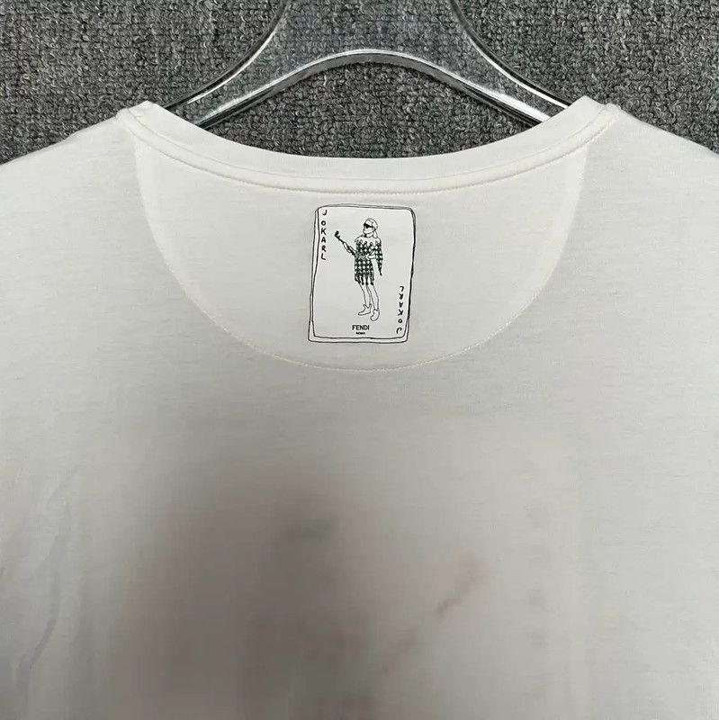 Fendi Fendi Long Sleeve White Cotton Men's T-Shirt 0089 Size US L / EU 52-54 / 3 - 4 Thumbnail