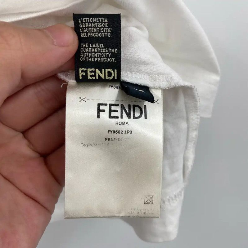 Fendi Fendi Summer White Cotton Short Sleeve T-Shirt 0089 Size US S / EU 44-46 / 1 - 4 Thumbnail