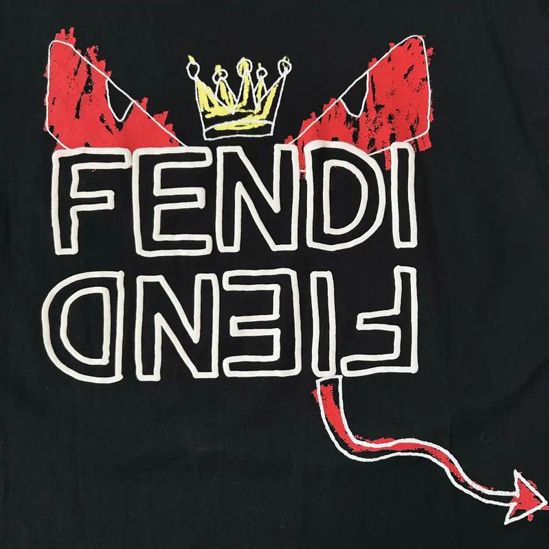 Fendi Fendi Black Cotton Logo Long Sleeve T-Shirt 0089 Size US S / EU 44-46 / 1 - 3 Thumbnail