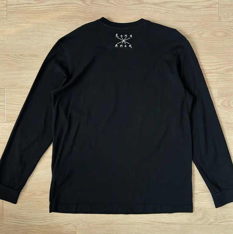 Fendi Fendi Black Cotton Logo Long Sleeve T-Shirt 0089 Size US S / EU 44-46 / 1 - 2 Thumbnail