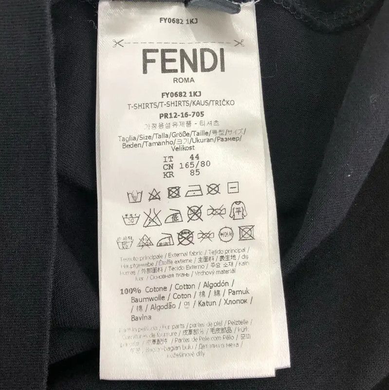 Fendi Fendi Black Cotton Graphic T-Shirt for Men 0089 Size US XS / EU 42 / 0 - 7 Thumbnail