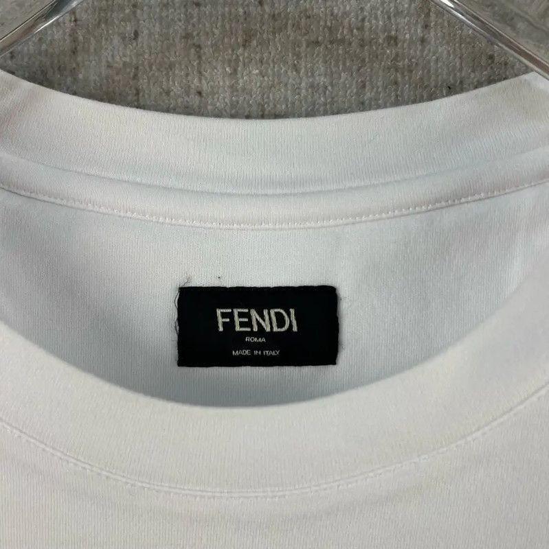 Fendi Fendi Summer White Cotton Printed T-shirt 0089 Size US M / EU 48-50 / 2 - 4 Thumbnail