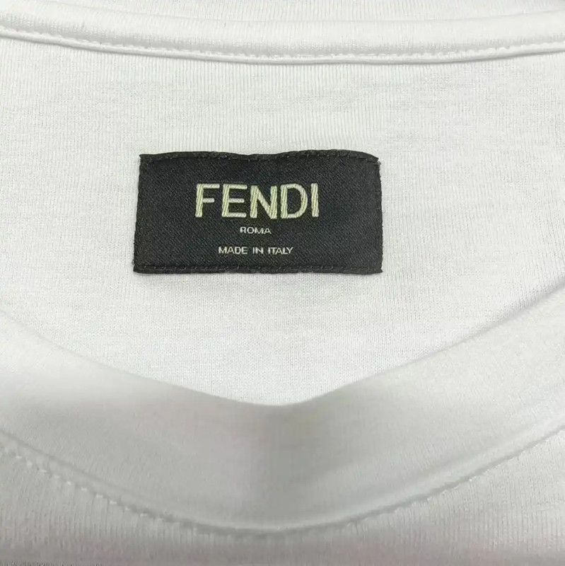 Fendi Fendi White Cotton Men's T-Shirt 0089 Size US L / EU 52-54 / 3 - 4 Thumbnail