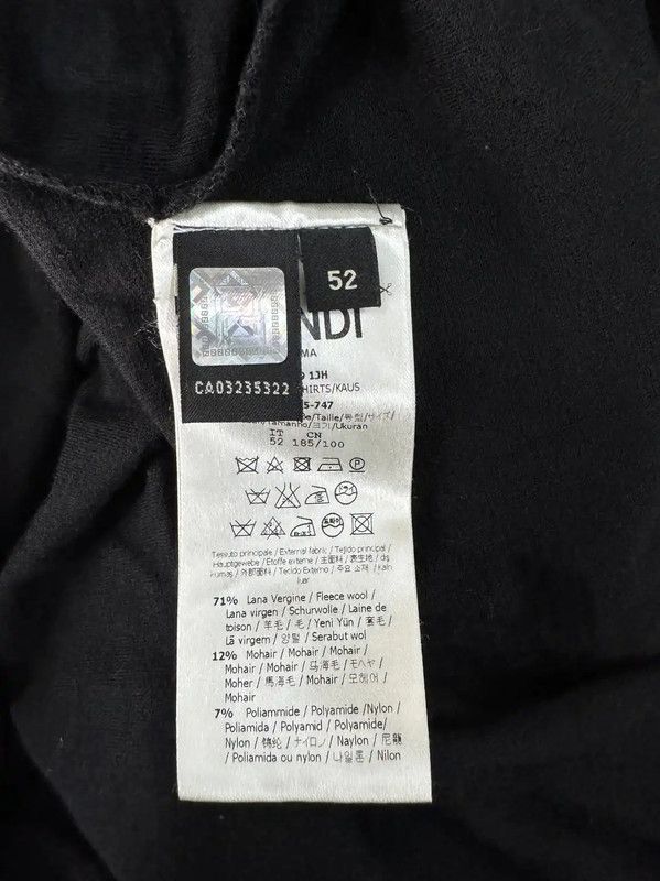 Fendi Fendi Black Long Sleeve Knit Sweater for Men 0089 Size US XL / EU 56 / 4 - 4 Thumbnail
