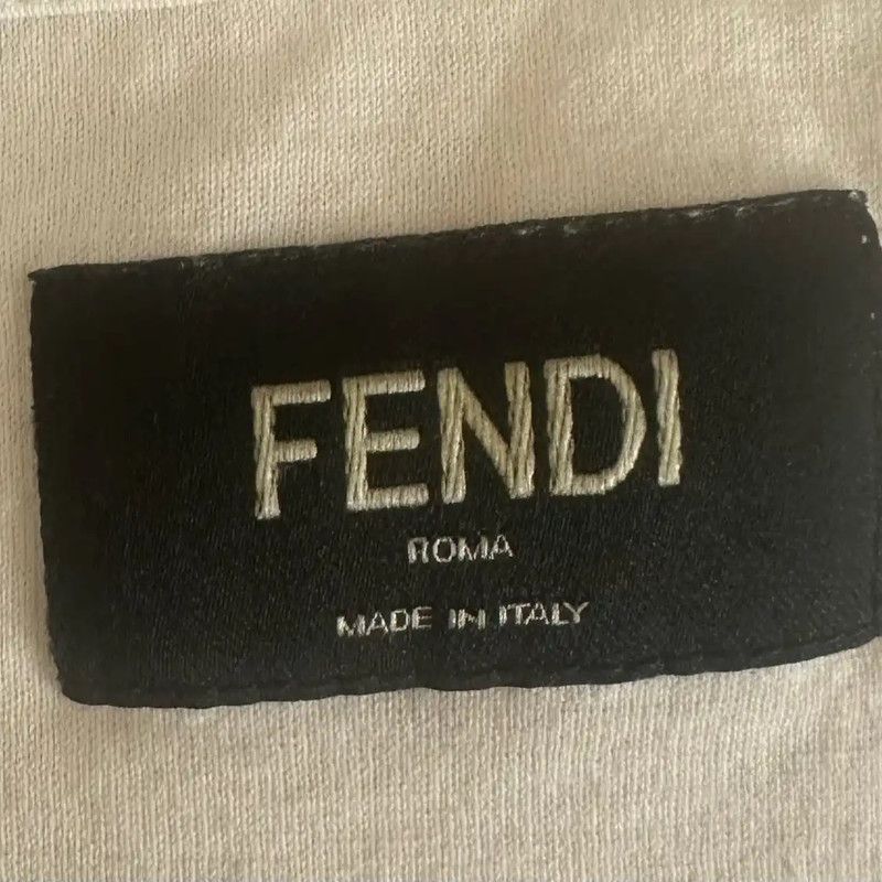 Fendi Fendi White Cotton Men's T-Shirt with Unique Design 0089 Size US M / EU 48-50 / 2 - 4 Thumbnail