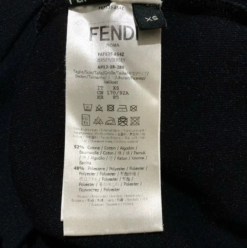 Fendi Fendi Black Cotton Men's Hoodie XS Size 0089 Size US XS / EU 42 / 0 - 6 Thumbnail
