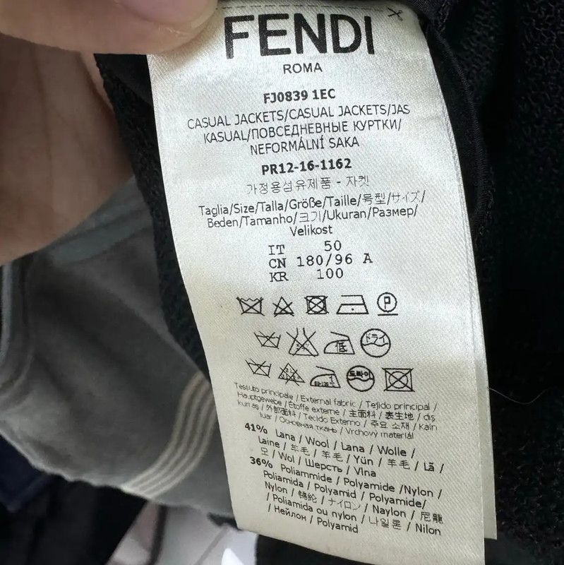 Fendi Fendi Black Men's Outerwear Jacket 0089 Size US M / EU 48-50 / 2 - 6 Thumbnail