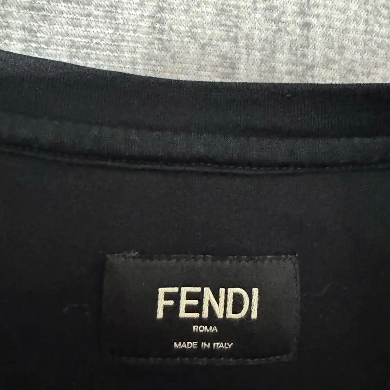 Fendi Fendi Black Embroidered Cotton Polo Shirt 0089 Size US S / EU 44-46 / 1 - 5 Thumbnail