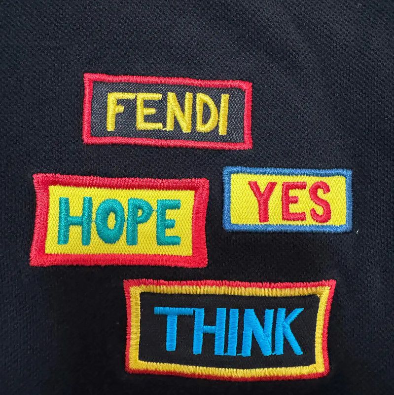 Fendi Fendi Black Cotton Logo Polo for Men 0089 Size US XL / EU 56 / 4 - 3 Thumbnail