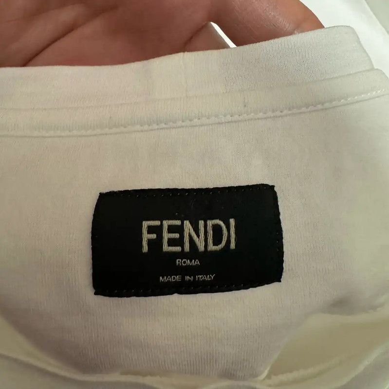 Fendi Fendi Men's Embroidered Logo T-Shirt 0089 Size US S / EU 44-46 / 1 - 4 Thumbnail