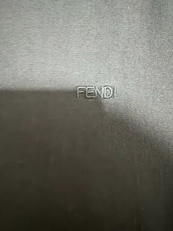 Fendi Fendi Black Cotton Embroidered Logo T-Shirt 0089 Size US S / EU 44-46 / 1 - 3 Thumbnail