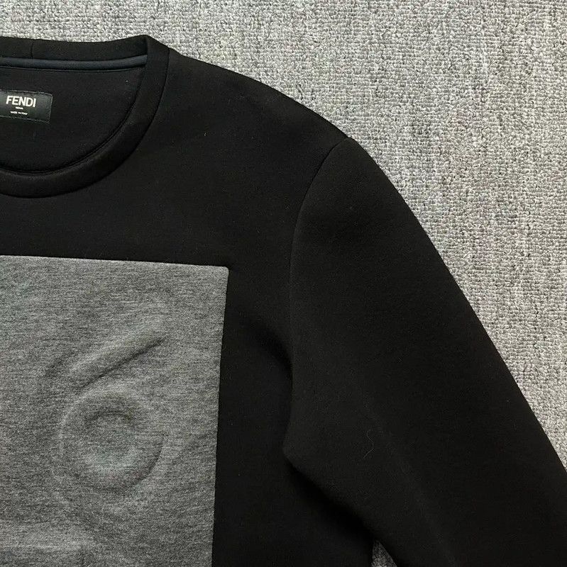 Fendi Fendi Black Cotton Men's Sweatshirt 0089 Size US S / EU 44-46 / 1 - 3 Thumbnail