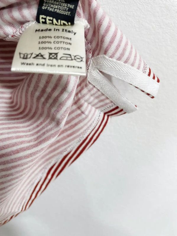 Fendi Fendi Red Striped Cotton Men's Polo Shirt 0089 Size US XL / EU 56 / 4 - 5 Thumbnail