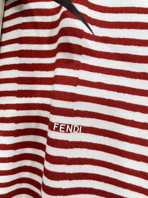Fendi Fendi Red Striped Cotton Men's Polo Shirt 0089 Size US XL / EU 56 / 4 - 4 Thumbnail
