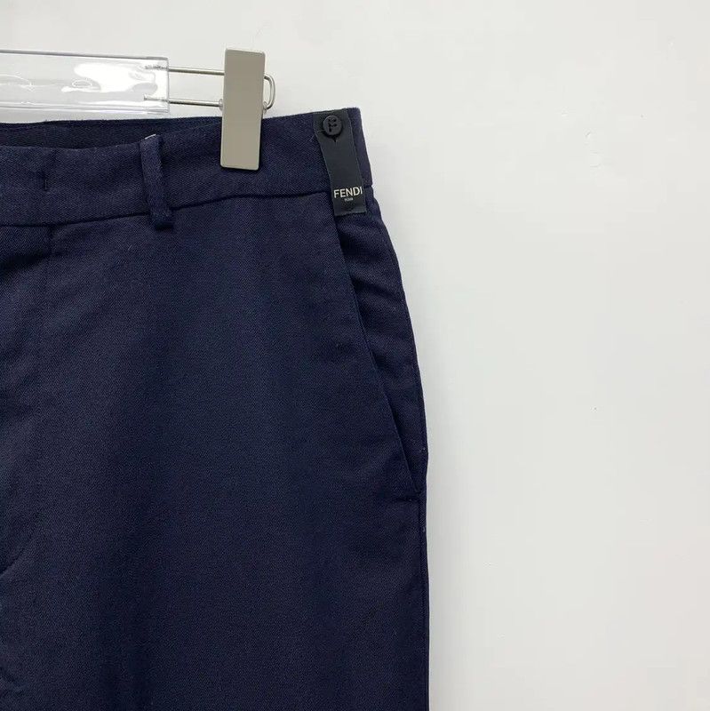 Fendi Fendi Men's Casual Pants in Deep Navy Wool 0089 Size US 28 / EU 44 - 3 Thumbnail